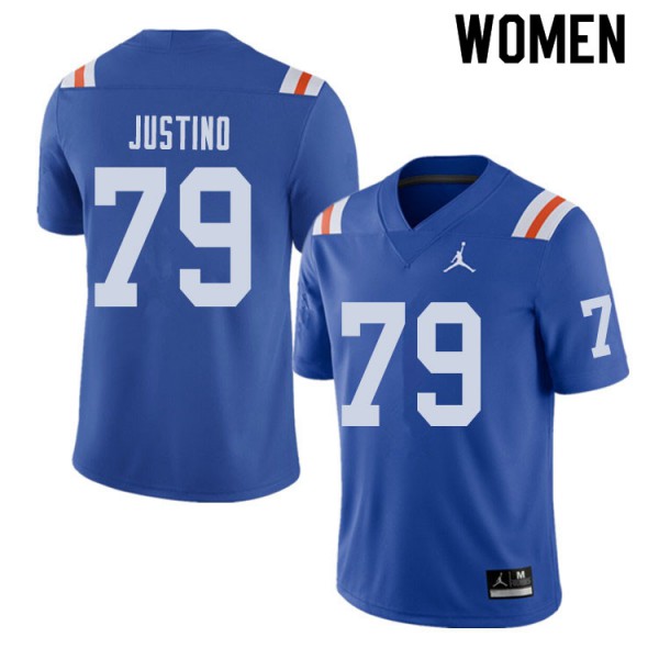 Jordan Brand Women #79 Daniel Justino Florida Gators Throwback Alternate College Football Jerseys